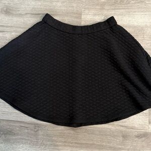 LC Lauren Conrad Black Quilted Skater Skirt Size S